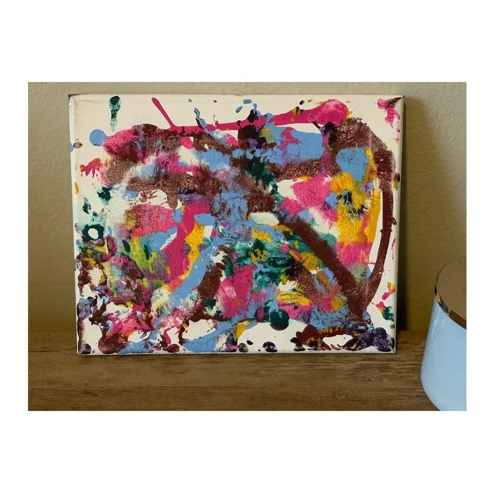 Original Abstract Painting Anarchy 8x10 Canvas Wall Art